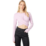 Susana Monaco Cross-Front Crew Neck Top