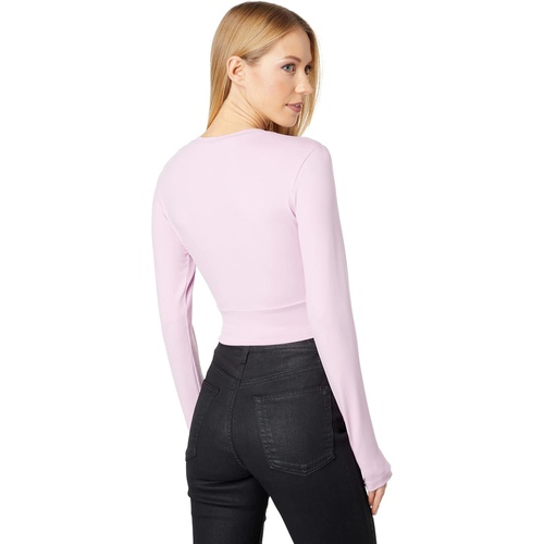  Susana Monaco Cross-Front Crew Neck Top