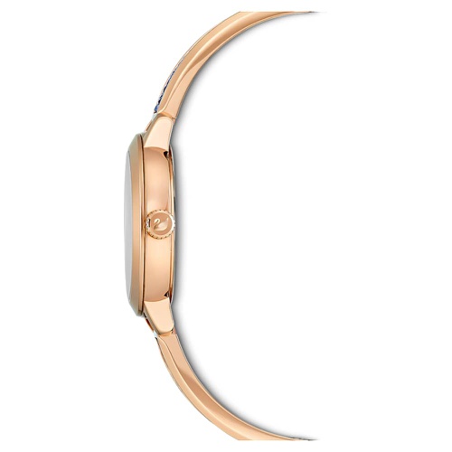 스와로브스키 Swarovski Cosmic Rock watch, Swiss Made, Metal bracelet, Blue, Rose gold-tone finish