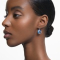 Swarovski Millenia drop earrings, Square cut, Blue, Rhodium plated