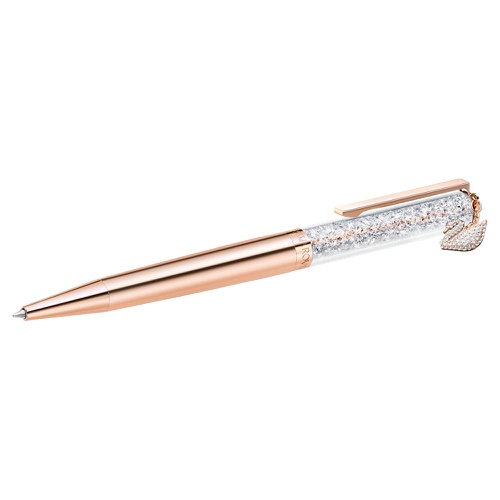 스와로브스키 Swarovski Crystalline ballpoint pen, Swan, Rose gold tone, Rose gold-tone plated