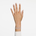 Swarovski Millenia bracelet, Trilliant cut, White, Rhodium plated