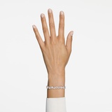 Swarovski Millenia bracelet, Trilliant cut, White, Rhodium plated