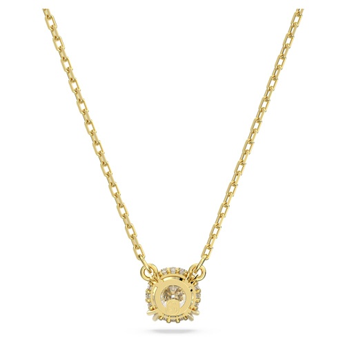 스와로브스키 Swarovski Constella pendant, Round cut, White, Gold-tone plated