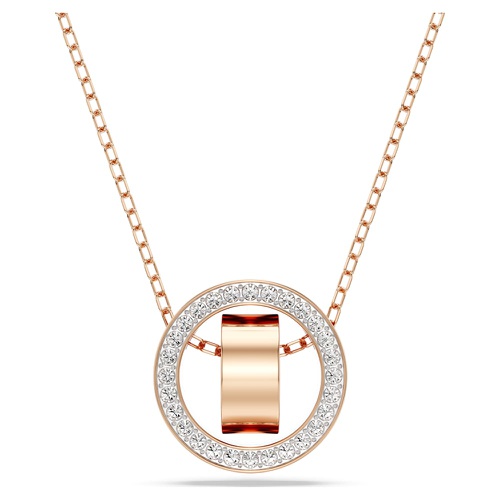 스와로브스키 Swarovski Hollow pendant, White, Rose gold-tone plated