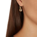 Swarovski Energic drop earrings, Brown, Gold-tone plated