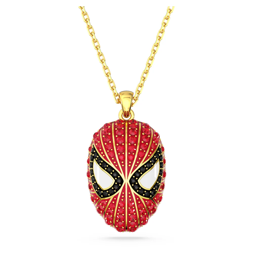스와로브스키 Swarovski Spider-Man ⓒ MARVEL pendant, Red, Gold-tone plated