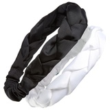 Tasha Assorted 2-Pack Braided Head Wraps_WHITE/ BLACK