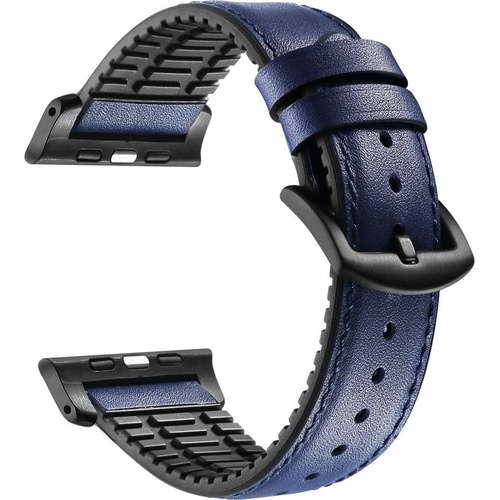  The Posh Tech Leather Apple Watch Strap_Blue