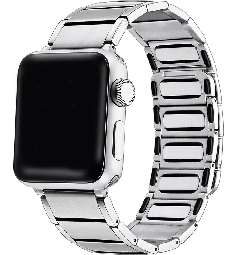 The Posh Tech Wide Link Magnetic Apple Watch Bracelet_SILVER
