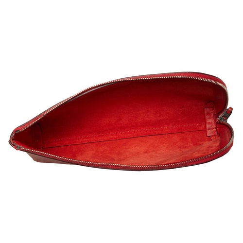 The Row Medium Leather Zip Pouch_RUBY RED