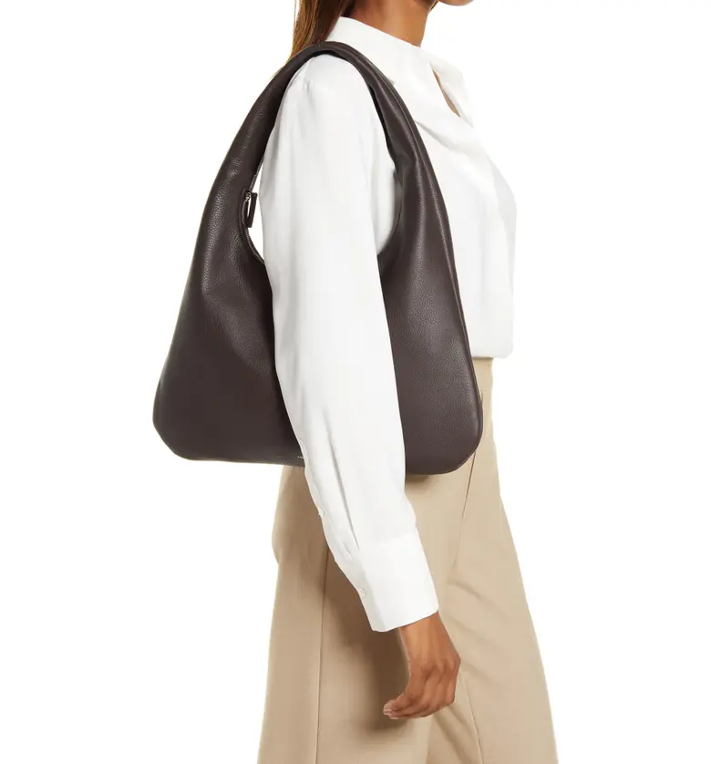  The Row Medium Everyday Leather Shoulder Bag_MOCHA