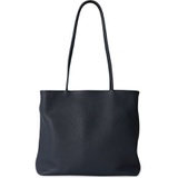 The Row Medium Leather Shopper Tote_NAVY