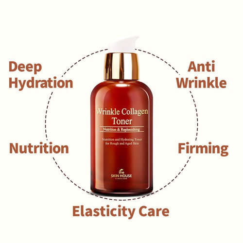  THE SKIN HOUSE since 1979 [THE SKIN HOUSE] Wrinkle Collagen Toner(130ml / 4.40 fl oz) Anti-aging essential toner, firming skin booster, lifting wrinkle care