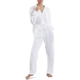 The White Company Double Cotton Pajamas_White