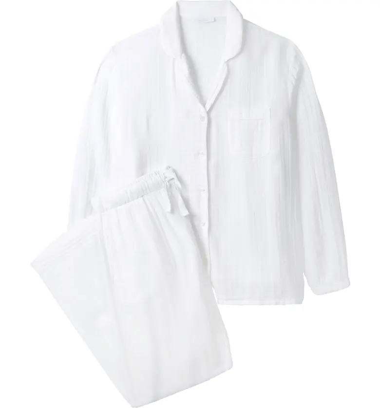  The White Company Double Cotton Pajamas_White