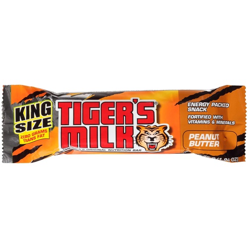 Tigers Milk King Size Peanut Butter Nutrition Bar, 55 g (Pack of 96)