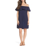 Tommy Bahama Off the Shoulder Cover-Up Dress_MARE BLUE