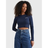 TOMMY JEANS Cropped Logo Long-Sleeve T-Shirt