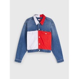 TOMMY JEANS Tommy Collection Cropped Flag Denim Jacket