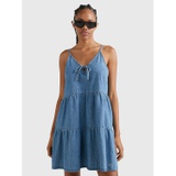 TOMMY JEANS Tiered Chambray Slip Dress