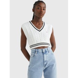 TOMMY JEANS Cropped Cable Knit Vest