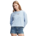 Womens Relaxed-Fit Essential Logo Crewneck Sweater