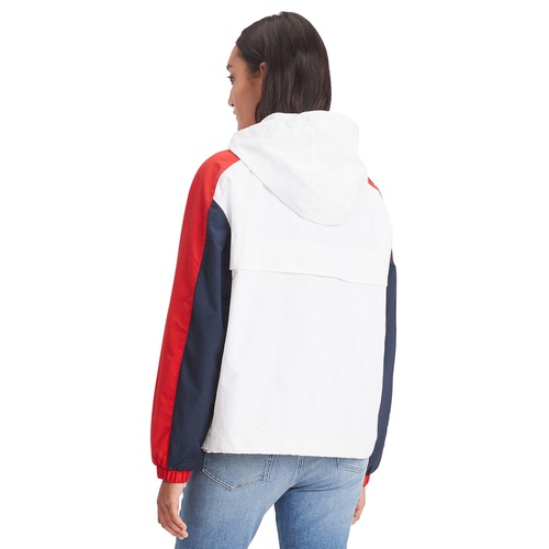 타미힐피거 Womens Chicago Colorblocked Windbreaker Jacket