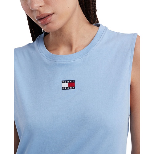 타미힐피거 Womens Cotton Logo Badge Midi Tank Dress