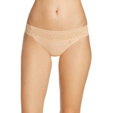Tommy John Cool Cotton Blend Lace Thong_MAPLE SUGAR