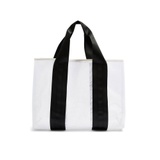 LATCH BLACK AND WHITE LARGE MESH TOTE BAG