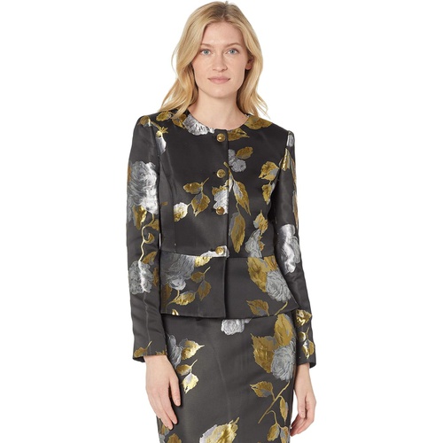  Tahari by ASL Nested Four-Button Jacket and Pencil Skirt