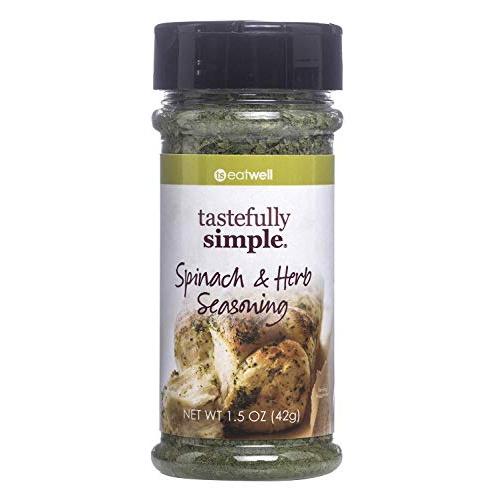  Tastefully Simple Spinach & Herb Seasoning - Perfect on Potato Salad, Pasta Salad, Eggs and Quiche - 1.5 oz
