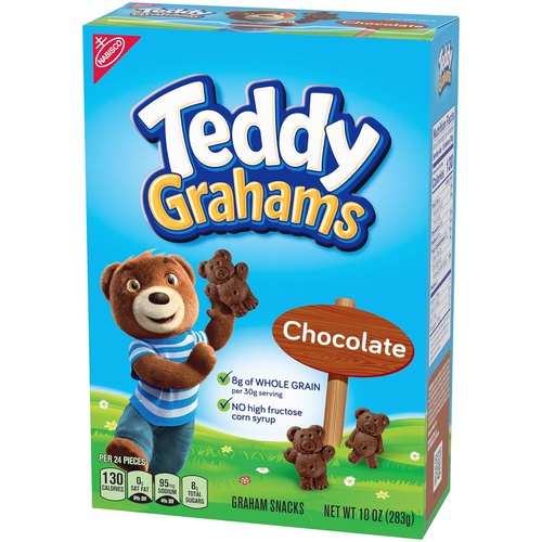  Teddy Grahams Chocolate Graham Snacks, 6 - 10 oz boxes