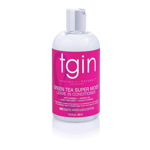  tgin Green Tea Super Moist Leave in Conditioner For Natural Hair, Argan oil, White, Green Tea, Shea butter, 13 Fl Oz