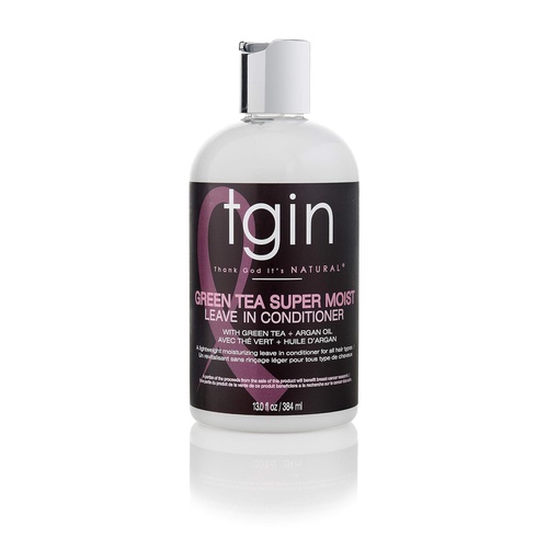  tgin Green Tea Super Moist Leave in Conditioner For Natural Hair, Argan oil, White, Green Tea, Shea butter, 13 Fl Oz