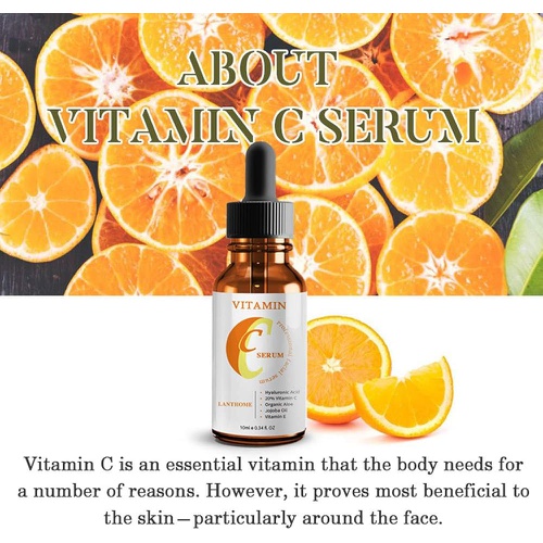  Thatso Vitamin C Serum for Face Serum with Hyaluronic Acid Vitamin E Anti-aging Moisture Whitening VC Essence Oil 10ml