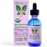 The Herbs & Bees Bee-You-Ti-Full Facial Cleanser, Cleansing Oil for Face, Makeup Remover Oil, Organic Cleanser with Plant Oils, Facial Cleanser for Women and Men, 60mL - The Herbs and Bees