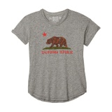 The Original Retro Brand Kids Rolled Short Sleeve Mocktwist Vintage California Republic Bear (Big Kids)