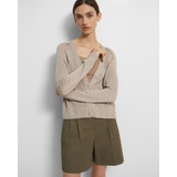 Theory Hanelee Cropped Cardigan in Knit Linen