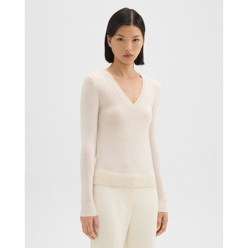 띠어리 Theory V-Neck Sweater in Feather Cashmere