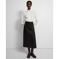 Theory A-Line Skirt in Leather