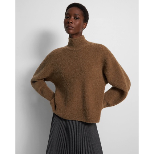띠어리 Theory Oversized Turtleneck Sweater in Wool Boucle