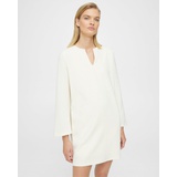 Theory Long-Sleeve Shift Dress in Admiral Crepe