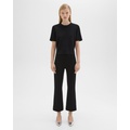Theory Flared Wide-Leg Pant in Crepe Knit