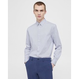 Theory Irving Shirt in Striped Cotton Blend