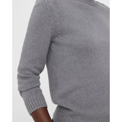 띠어리 Theory Shrunken Crewneck Sweater in Cotton-Cashmere