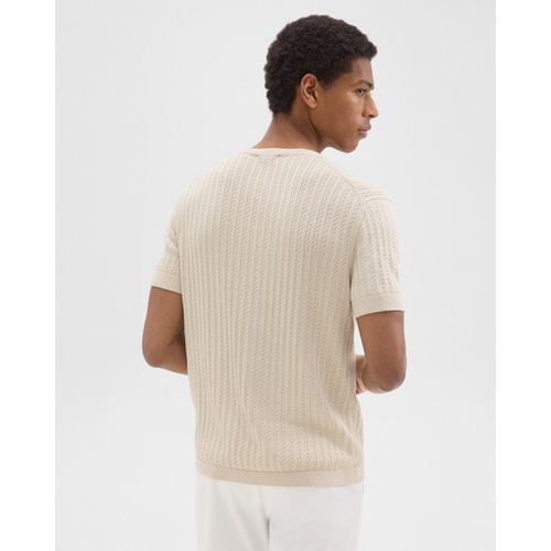 띠어리 Cable Knit Tee in Cotton