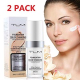 TLM Colour Changing Foundation,30ML Flawless Liquid Makeup Base Nude Face Cover Concealer Changing Warm Skin Tone Moisturizing Cover for Women & Girls (2Pack)