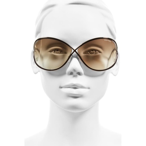 탐포드 Tom Ford Miranda 68mm Open Temple Oversize Metal Sunglasses_BRONZE